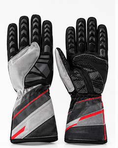 Guantes de Motociclismo de Invierno Grises y Negros, Unisex, con Pantalla Táctil, Dedos Completos, Impermeables, de Poliuretano, con Protección para los Nudillos - Product Image 4