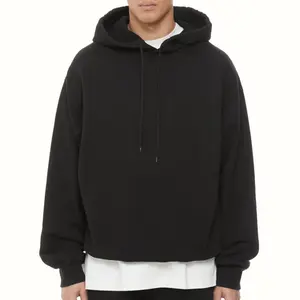 Sweat à capuche zippé pour homme en polyester/coton éponge, délavé à l'acide, style vintage, haute qualité, grammage lourd, coupe oversize, design 100% personnalisé - Product Image 6