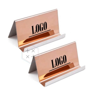 Porte-cartes de visite en or brossé avec logo d'entreprise personnalisé - Product Image 6