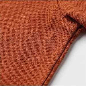 Men's Rust Short Sleeve <b>Polo</b> <b>Shirt</b> Knitted Regular Fit Solid Color Casual <b>Zip</b> Front Collar - Product Image 6