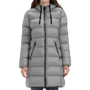 Veste longue pour femme, manteau matelassé léger à capuche, manteau mi-long chaud pour l'hiver, qualité supérieure, fabriqué au Pakistan - Product Image 2