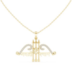 Pendentif élégant en forme ronde pour femme, avec diamant de laboratoire, en or massif 14 carats, certifié IGI, personnalisable OEM/ODM disponible - Product Image 3