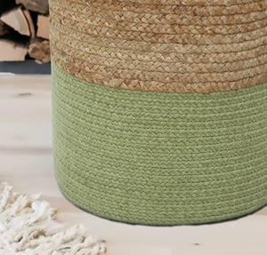 พรมปูพื้นทรงกลมสีดำลายถักแบบโมเดิร์น ทำด้วยมือจากปอกระเจาและผ้าฝ้าย  แบบถักเปีย 2 ชิ้น  เคลื่อนย้ายได้  ปรับแต่งได้  แบรนด์เฉพาะ  ใช้ได้หลายโอกาส - Product Image 4