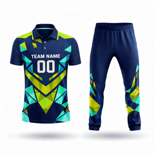 Ensemble complet d'été imprimé pour hommes grandes tailles avec chemise et pantalon pour l'entraînement et les matchs - Product Image 6