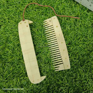 หวีผมรูปกระดูกควายแกะสลักมือหวีแต่งตามขนาดและดีไซน์ที่หรูหรา - Product Image 2