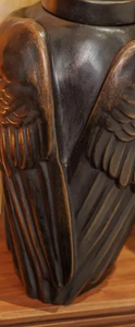 Urne funéraire personnalisée de luxe en métal finition bronze avec ailes d'ange sculptées, fournisseur d'usine pour commémoration et rangement funéraire - Product Image 3