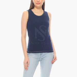 Débardeur de sport pour femme en coton 100% respirant et à séchage rapide, avec logo sur le devant, vêtements de sport, service OEM, prix bas - Product Image 2