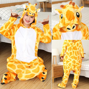 Pijama de Forro Polar con Capucha para Mujer, Diseño de Elefante, Manga Larga, Suave, de Invierno, de una Pieza, con Diseño de Animal Bonito - Product Image 3