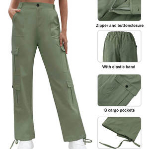 Pantalones Cargo Funcionales para Mujer, Cómodos, para Aventura, con Corte Holgado y Bolsillos Utilitarios, para Trabajo o Viaje, Servicio OEM - Product Image 6