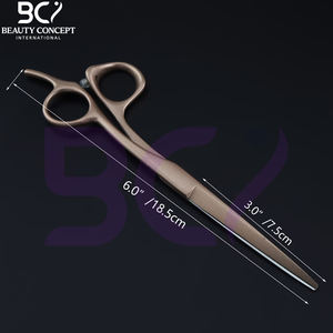 Ciseaux de coiffure professionnels dorés robustes pour droitiers avec lame à trou aveugle pour salon – Nouveauté à prix de gros - Product Image 4