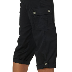 2026 New Arrival Women's Cargo Shorts Below Knee Length High Elasticity Button Fly Waistband 100% Cotton Solid Pattern Women's S - Product Image 5