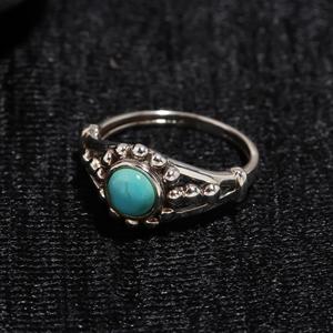 Fashion Handmade Solid Silver Antique 925 Sterling Silver Blue Mohave <b>Turquoise</b> Cute Bezel Setting <b>Ring</b> for Wedding Anniversary - Product Image 3