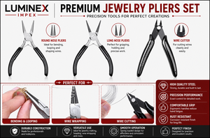 LUMINEX IMPEX <b>Long</b> <b>Nose</b> Stainless Steel Lightweight Jewelry Making & Polishing Pliers with Smooth Work - Product Image 4