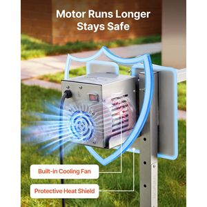 8-Level Height Electric Rotisserie Grill Kit 88 Lbs Load Capacity 38 AC120V <b>BBQ</b> Grills with 120V 38" Rotisseries Kit - Product Image 5