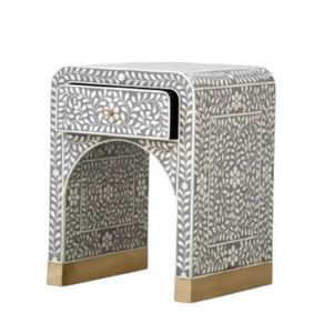 luxury handcrafted nature mother of pearl inlay bedside table for home furniture and decor wholesale from Vietnam - Product Image 6