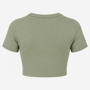 Camiseta Corta Holgada para Mujer, Informal, Transpirable, 100% Algodón, Ecológica, Proveedor OEM - Product Image 2