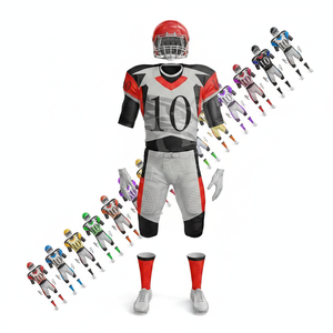 Premium Quality Latest Design OEM American Football Uniform Set Breathable Rugby Jersey Pants Helmet <b>Socks</b> Adult <b>Training</b> Kit - Product Image 1