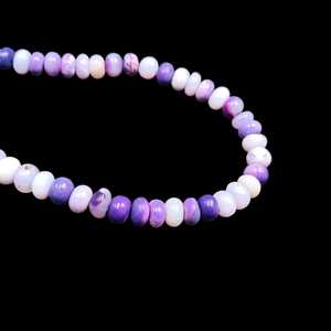 Collar de Cuentas Redondas Lisas de Ópalo Morado Natural, 7-8mm, Collar de Gemas Sueltas, Joyería de Moda al por Mayor - Product Image 2
