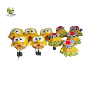 Jouets en laine faits à la main au crochet en forme d'abeilles, poupées d'animaux douces pour enfants de 0 à 6 mois, jaunes avec des ailes blanches, taille personnalisée - Product Image 6