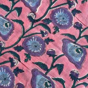 Tela de Algodón Puro con Estampado a Mano de Jaipur, Estilo Boho, Hecha a Mano por Artesanos, Ecológica, Sostenible, Duradera y Suave, Apta para Lavado a Máquina - Product Image 4