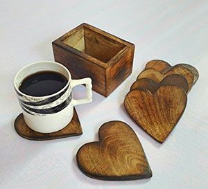 Sous-verres rustiques en bois faits à la main, sets de table en bois naturel pour la maison, la salle à manger, la cuisine, le café, le restaurant et la décoration de bar - Product Image 2