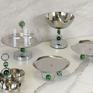 Luxury Silver <b>3</b> Section Serving Bowl With Gold Butterfly Handle Elegant Metal Triple Nut Tray For Home Decor - Product Image 5