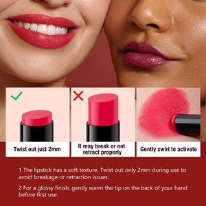 9 Shades Glossy Moisturizing <b>Lipstick</b> Infused Argan Oil Vitamin E Hydrating Shine Lip Stick Long Lasting Vegan Lip Makeup Cosmet - Product Image 6
