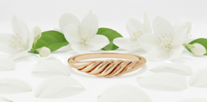 Rose Gold Rhodium Plated Twisted Geometric Fine Ring <b>Silver</b> Minimalist <b>Wedding</b> <b>Band</b> for Women Party Gift - Product Image 2