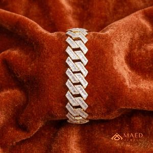 Bracelet en chaîne fine en moissanite dorée, bijoux de mode, style cadeau pour un usage quotidien, pour hommes et femmes, tendance de Los Angeles - Product Image 4