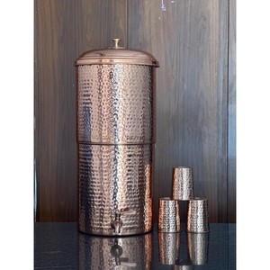 Distributeur d'eau en cuivre de style vintage du milieu du siècle, avec couvercle, grande capacité - Product Image 1