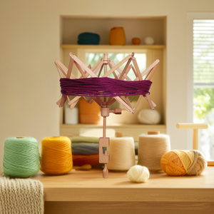 Parapluie en bois sheesham palissandre fil Swift enrouleur nostepinne pour enroulement écheveau de fil - Product Image 6