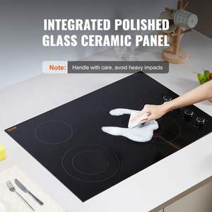 Estufa de cerámica radiante de 4 quemadores incorporada Estufas de inducción de 30,3x20,5 pulgadas - Product Image 5