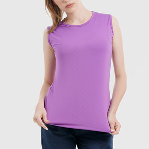 Women's <b>Purple</b> Crew Neck Sleeveless <b>Tank</b> <b>Top</b> Solid Knitted Breathable Casual Wear - Product Image 1
