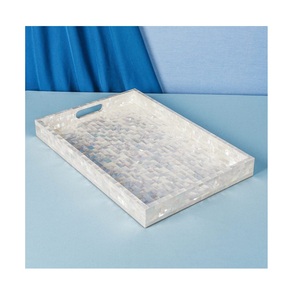 Attractive Design Mother Of Pearl Hotel Food Fruit Table Ware Serving Tray Table <b>Decorative</b> <b>Item</b> Most Quality - Product Image 3
