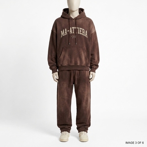 Ensemble de survêtement Ma-Attiera pour femme, sweat à capuche oversize en polaire et pantalon de jogging décontracté, style streetwear ample et long - Product Image 3