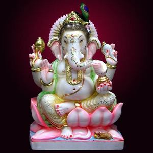 Estatua de Ganesha Ji de mármol blanco puro antiguo - Product Image 2