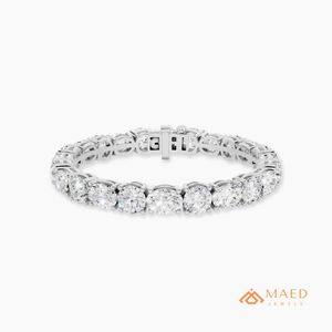 สร้อยข้อมือมอยซาไนต์สีเงินสำหรับผู้หญิง สร้อยข้อมือแบบโซ่และแบบเชื่อมต่อ แฟชั่นเครื่องประดับหรูหรา ของขวัญวันครบรอบสุดหรูหรา สำหรับผู้หญิง - Product Image 1
