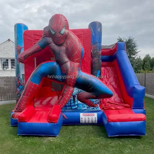 Maison de rebond commerciale Spider-Man avec parcours d'obstacles-Château gonflable gonflable pour aire de jeux extérieure - Product Image 4
