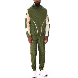 Conjunto Deportivo Unisex con Bloques de Color, Sudadera con Capucha y Cremallera, Manga Corta, Ligero, 100% Algodón, Transpirable, Informal, de Forro Polar para Invierno - Product Image 6
