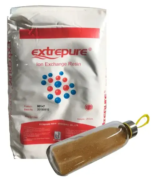 001x7 Cation Exchange Resin Filter 25 Liter Strong Acid Water Soften Ion Exchange Resin For Water Purification System