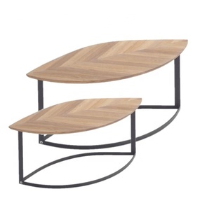 โต๊ะกาแฟทำจากไม้รูปทรงใบไม้ดีไซน์ทันสมัย - Product Image 4