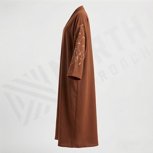 Último Diseño de Abaya Personalizada para Mujer, Alta Calidad, Bajo MOQ, Precio Accesible, Ropa Modesta y Cómoda, Venta al Por Mayor - Product Image 3