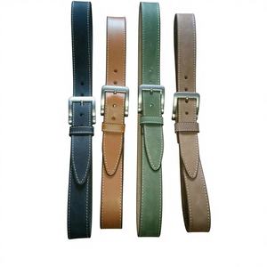 Ceinture en cuir de vache à boucle en acier de style américain vintage, largeur et longueur personnalisables - Haute résistance, imperméable, écologique, robuste - Product Image 5