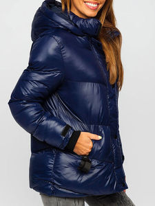 Chaqueta de Invierno Unisex Personalizada al por Mayor 2026 para Mujer, Cuello Alto, Logotipo Frontal, Tejido Transpirable, Relleno de Algodón, Gruesa e Informal - Product Image 6