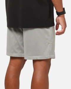 Pantalones Cortos Bermuda de Malla Gris para Hombre, Cintura Elástica, Transpirables, Casuales, Deportivos - Product Image 2