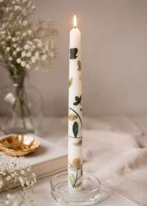 Floral Scented Tapered Soy Wax <b>Paraffin</b> Art Candles-Customized Fragrance Elegant for Weddings Luxury Events Thanksgiving Diwali - Product Image 3