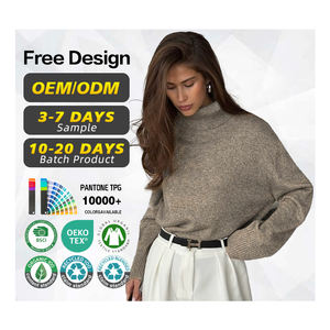 Suéter de Mujer para Primavera y Otoño, Camiseta Informal Cálida, Prenda de Punto Básica, Jersey de Manga Corta, Estilo Coreano - Product Image 1