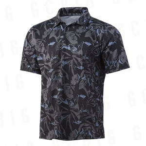 เสื้อโปโลตกปลาผู้ชาย UPF 50 แห้งเร็ว น้ำหนักเบา โพลีเอสเตอร์ 100% แขนสั้น พิมพ์ลายแบบรีดร้อน สำหรับกิจกรรมกลางแจ้งและกอล์ฟ - Product Image 2