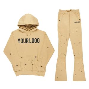 Ensemble de survêtement surdimensionné OEM pré-rétréci pour femme, survêtement oversize, logo personnalisé, prix usine, vente en gros - Product Image 1