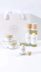 ชุดผลิตภัณฑ์บำรุงผิวหน้าขาวกระจ่างใส SEOHWABI Whitening C+ 5 ชิ้น สูตรเกาหลี พร้อมไนอะซินาไมด์ ประกอบด้วยโทนเนอร์ อีมัลชั่น แอมพูล และครีม - Product Image 6